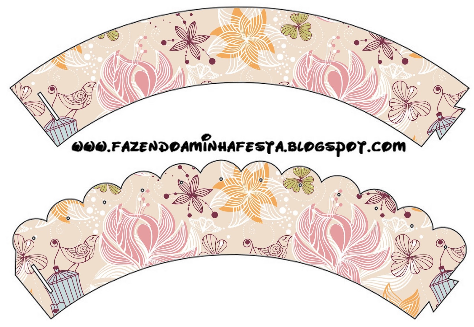 Moldes de wrappers para cupcakes para imprimir Imagui