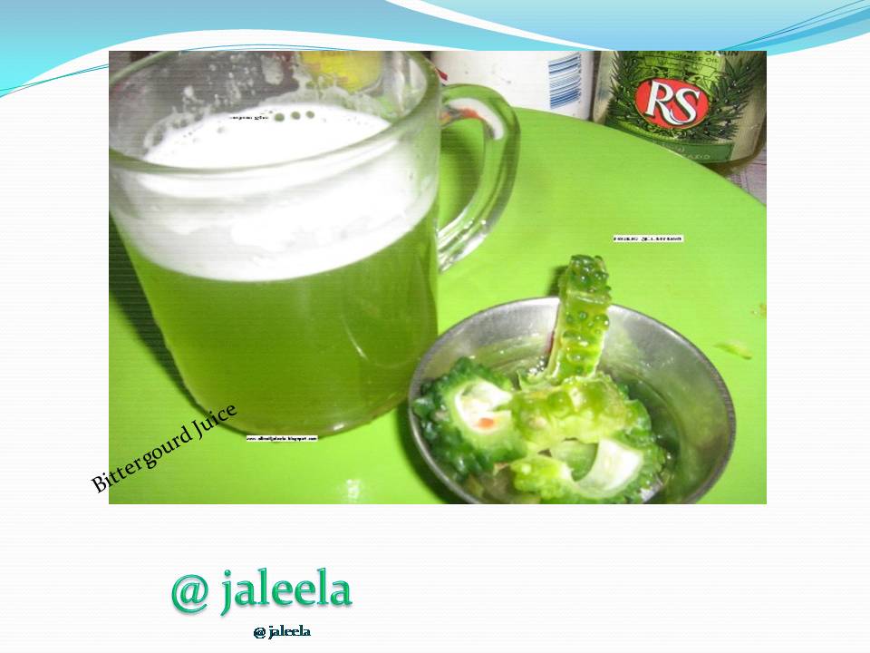 Cook Book Jaleela Bitter Gourd Juice
