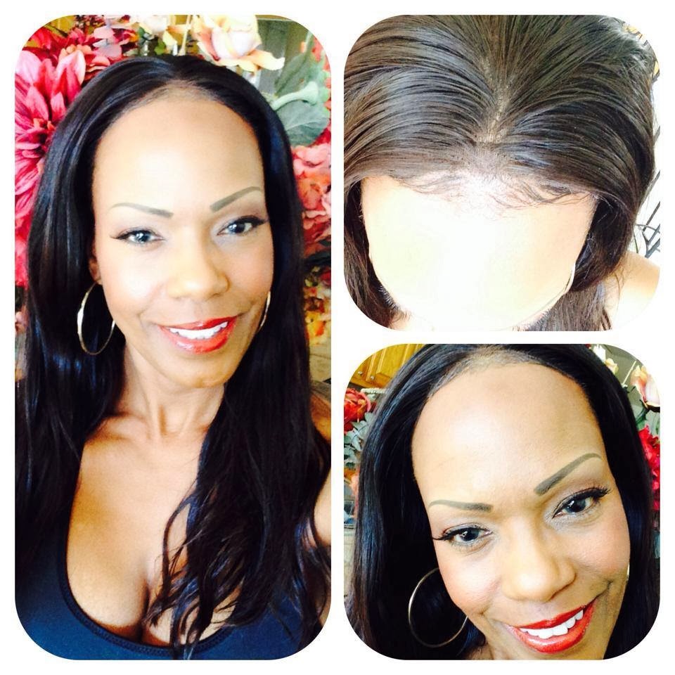  Custom  Hand Ventilation Free Parting Lace Front Wigs
