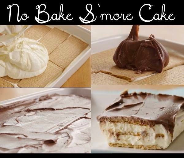 No Bake S more Cake Recipe - DIY Craft Projects