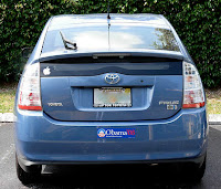 Stereotypical Prius with Obama sticker