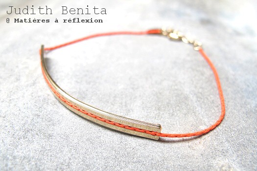 Bracelet rouge fluo Judith Benita paris