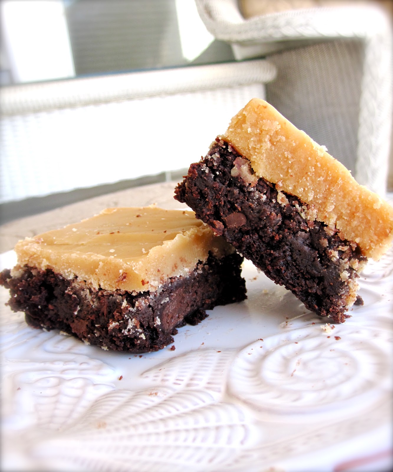 Chocolate Therapy Peanut Butter Fudge Iced Brownies