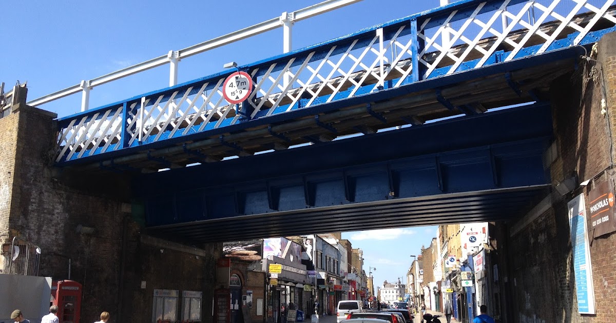 The Deptford Dame Deptford rail bridge in full technicolour