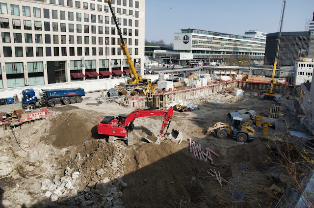 Baustelle Upper West, Hotel, Büro, Einzelhandel, (ursprünglich: Atlas Tower), geplante Höhe: 118 Meter, Breitscheidplatz, 10623 Berlin, 11.03.2014