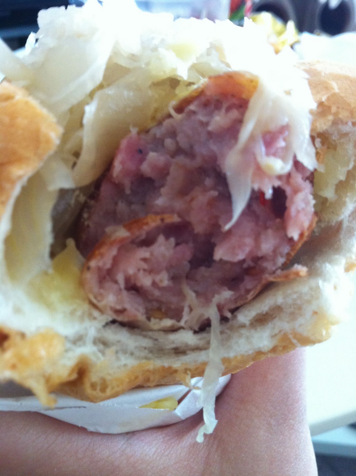 Queen Victoria Market Famous Bratwurst Sausage Roll