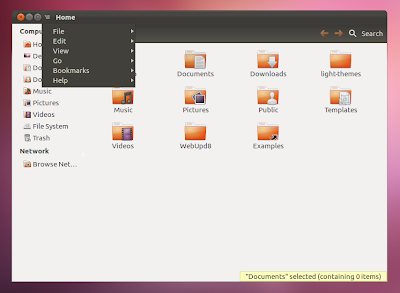 locally integrated menu Ubuntu