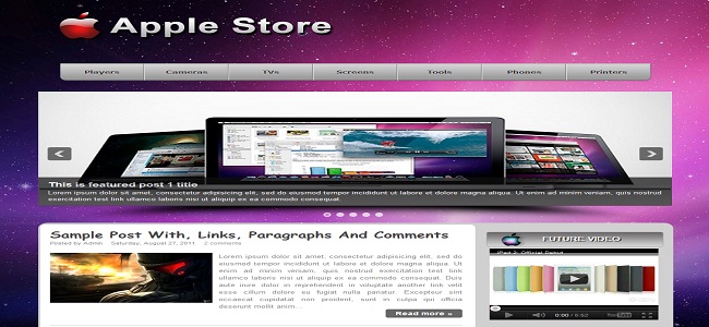 Apple Store Blogger Template
