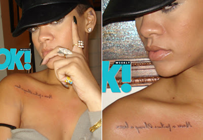 Rihanna Tattoos Never A Failure Always Lesson Rihanna Tattoos Never A Failure Always Lesson