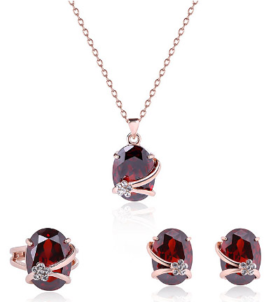 Ruby jewelry set