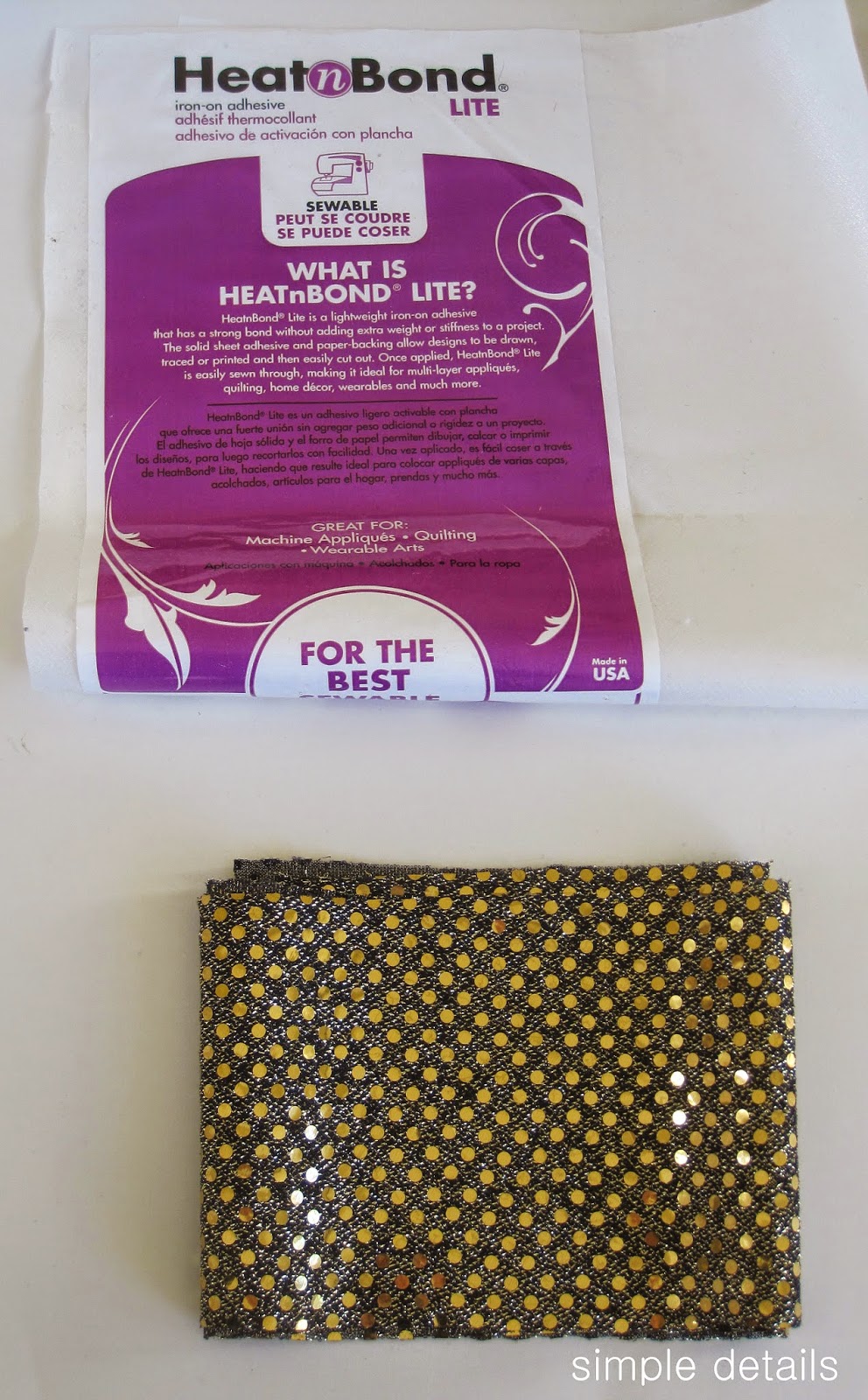 DIY No Sew Sequin Elbow Patches