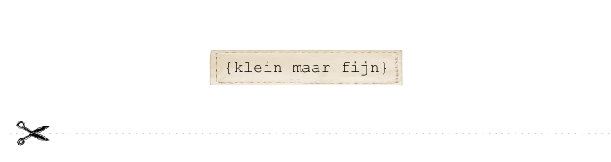  {klein maar fijn}                      