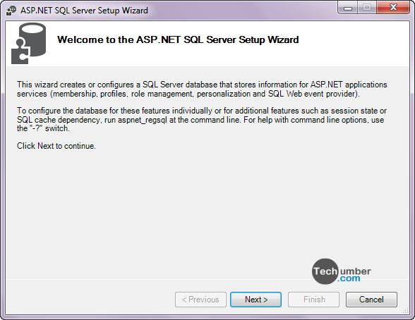 Creating Membership Tables In ASP.NET(Aspnet_regsql.exe tool) Creating Membership Tables In ASP.NET(Aspnet_regsql.exe tool)