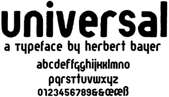 Herbert bayer universal font