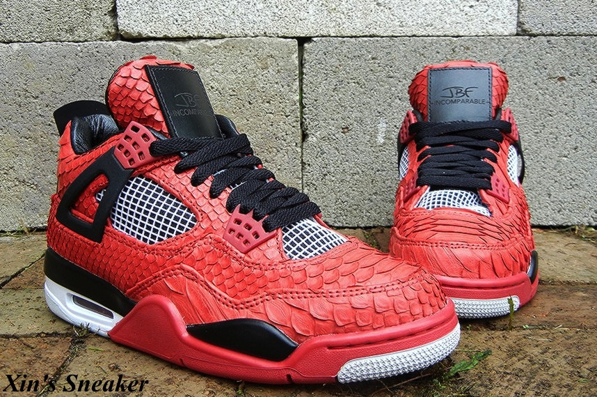 jordan 4 red leather