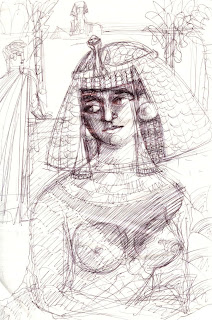 Rough Drawing of Cleopatra rough drawing of Cleopatra