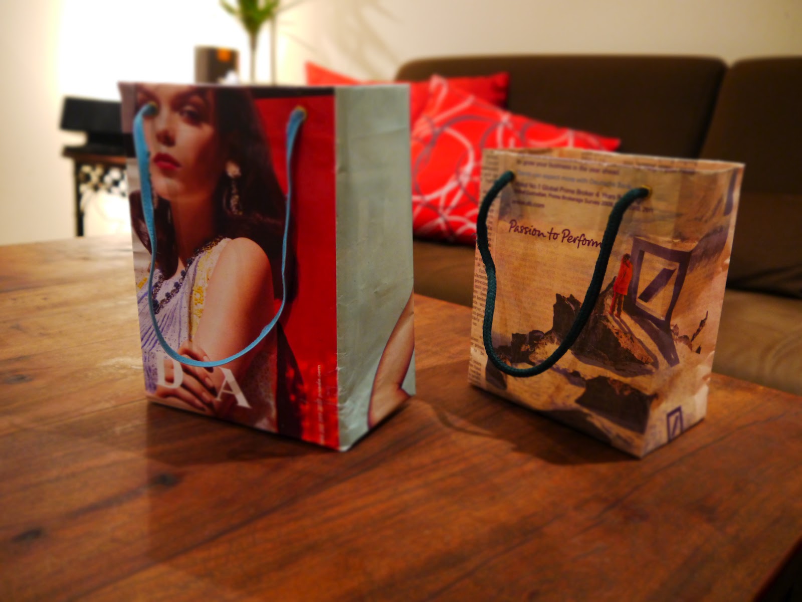 SunshineDays DIY Recycled Newspaper Gift Bags