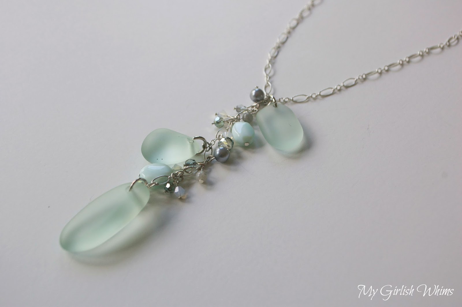 DIY Sea Glass Necklace My Girlish Whims