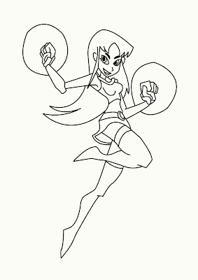 Teen Titans Go Starfire Coloring Pages