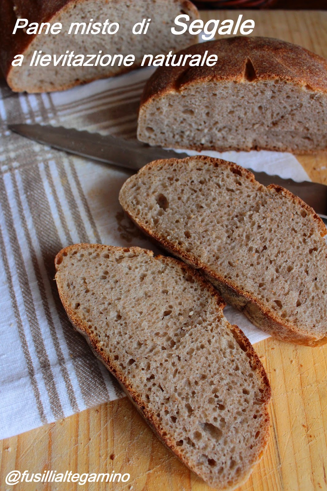 pane misto di segale a lievitazione naturale