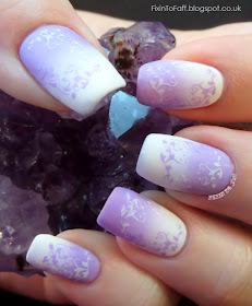 Matte Reverse gradient stamping nail art MoYou Nails