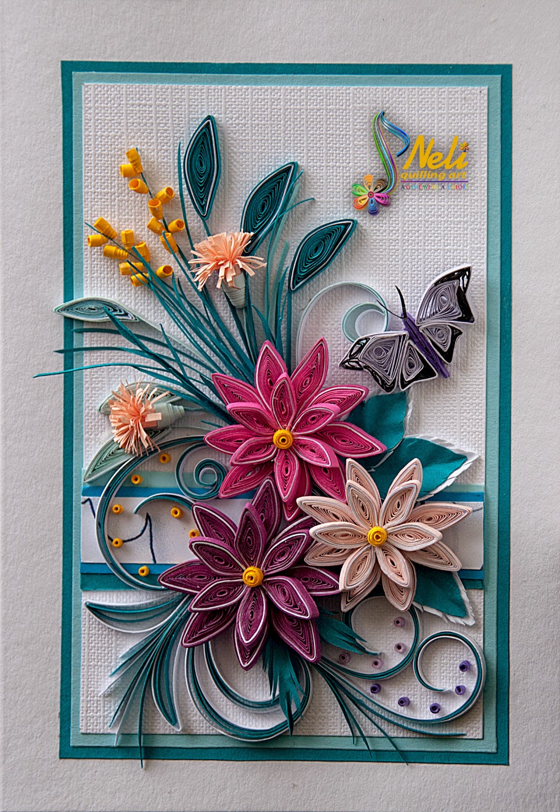 Neli Quilling Art: Quilling card /14.8 cm- 10.5 cm/