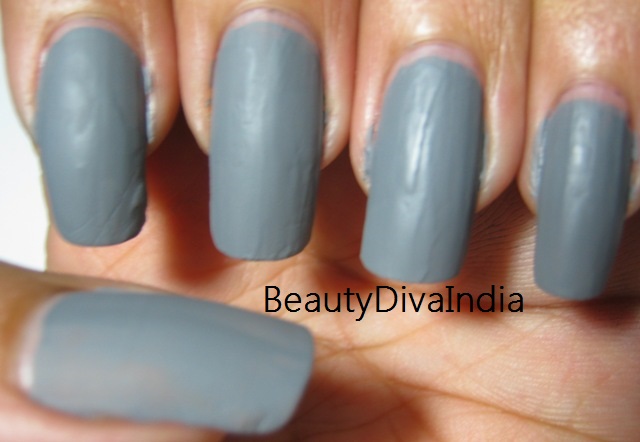 2. Matte Grey Nail Art with Metallic Accents - wide 3