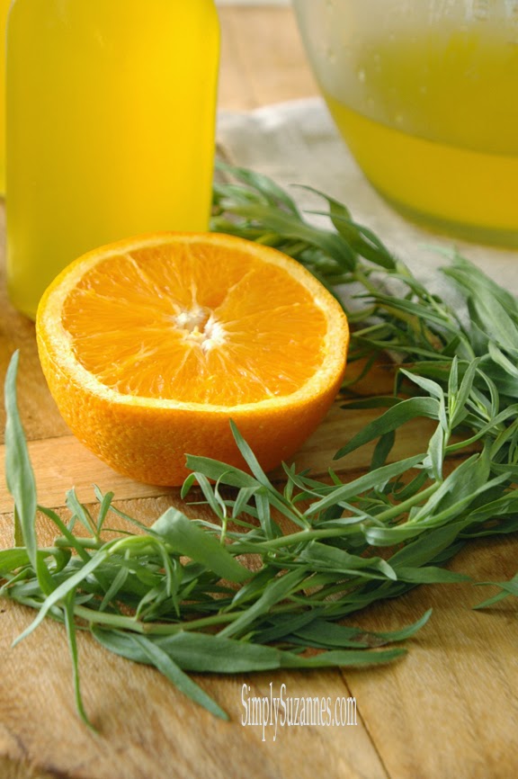 Simply Suzanne's AT HOME orange tarragon syrup . . . a Summer simple syrup