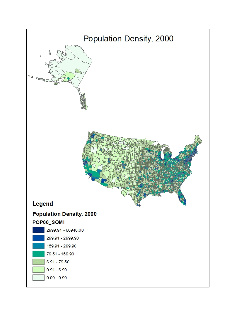 this map above shows the population density in 2000 from the u s census bureau s census data this chloropleth map shows graduations of population change this map above shows the population density in 2000 from the u s census bureau s census data this chloropleth map shows graduations of population change