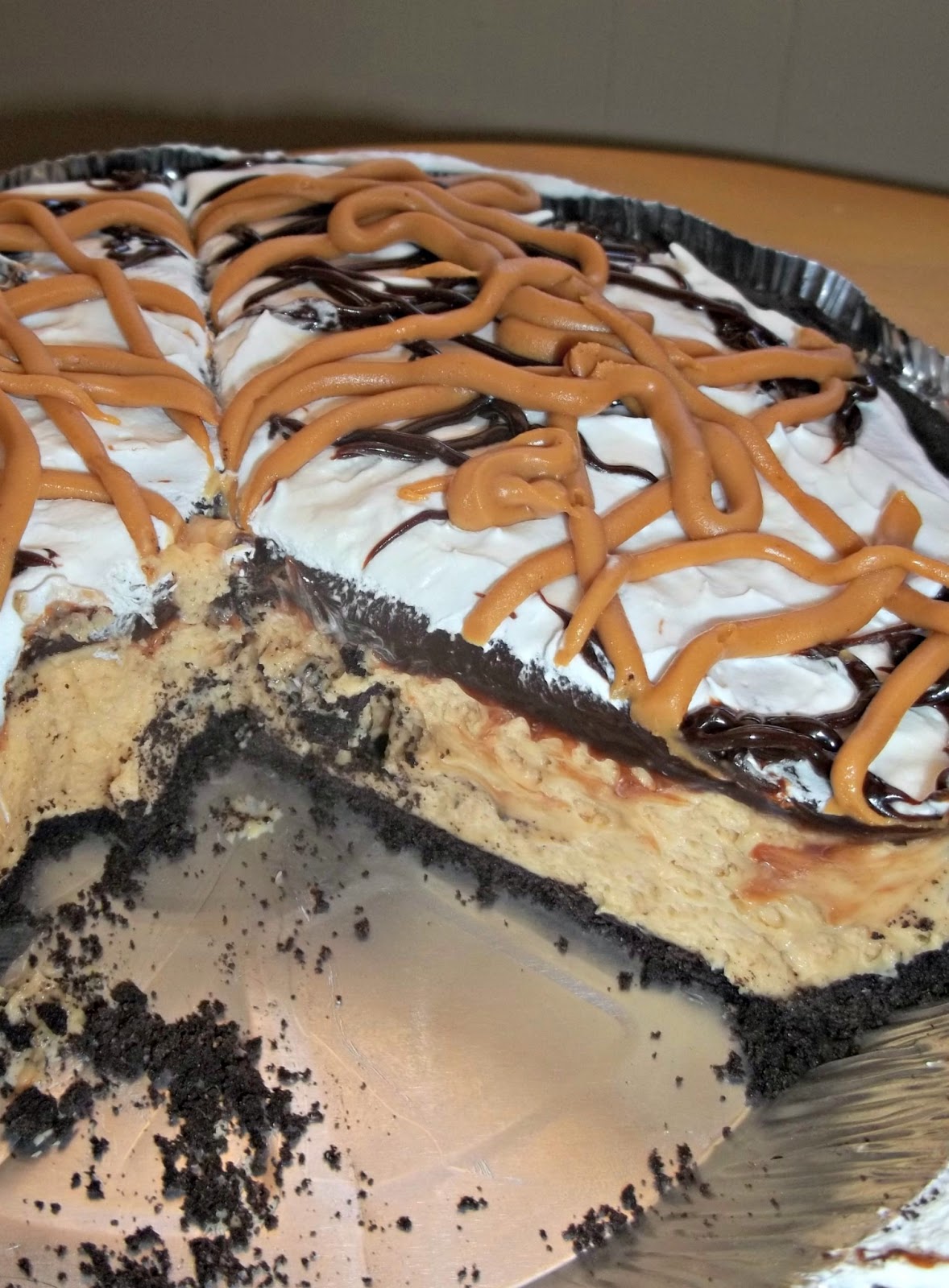 Taters and Tequila No Bake Hot Fudge Peanut Butter Pie Recipe