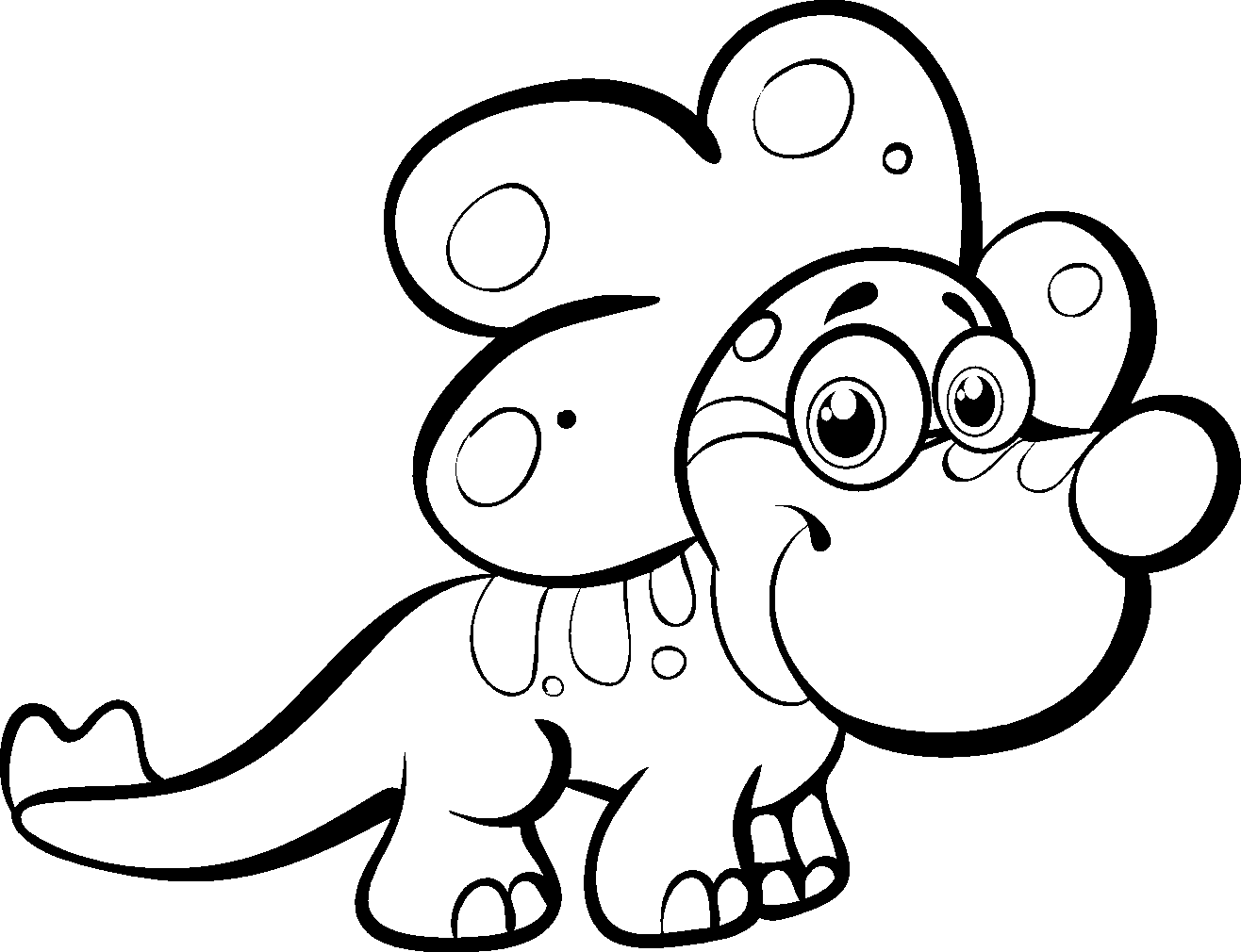 Cartoon Dinosaur Coloring Pages