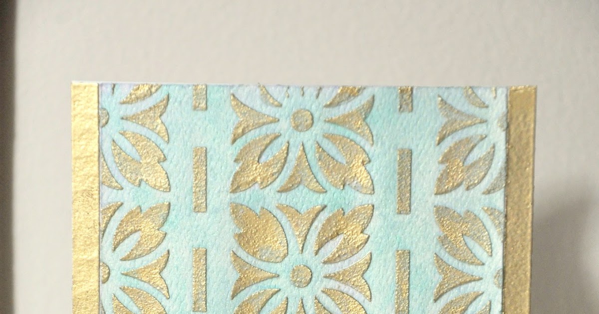 Moxie Craftie Gold Embossing on Texture Paste