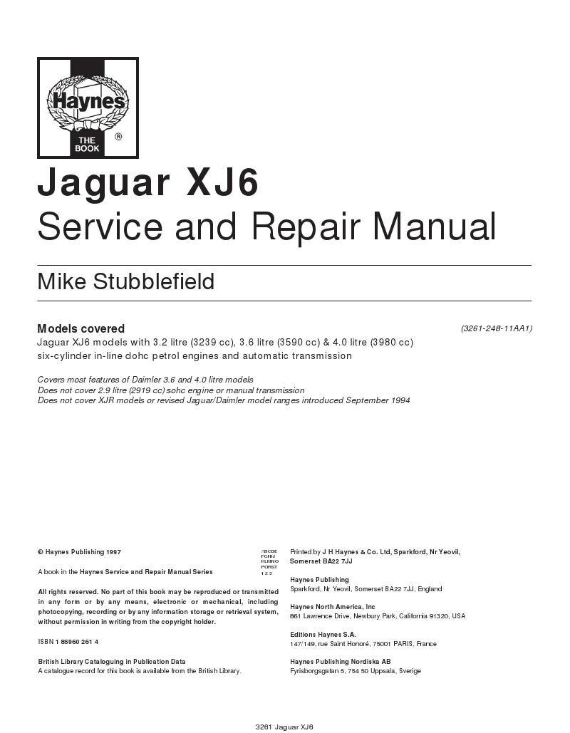 Jaguar Service Manual Pdf
