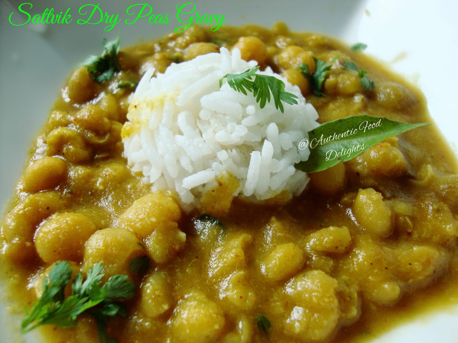 Authentic Food Delights Sattvik Dry Peas Gravy