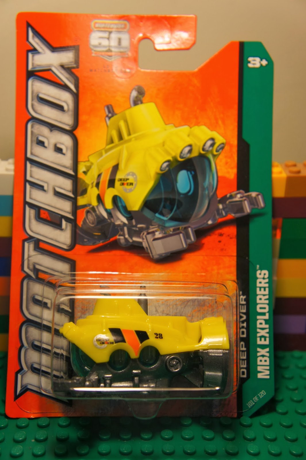 Matchbox Yellow DEEP DIVER Mini Submarine Diecast MBX Explorers Series
