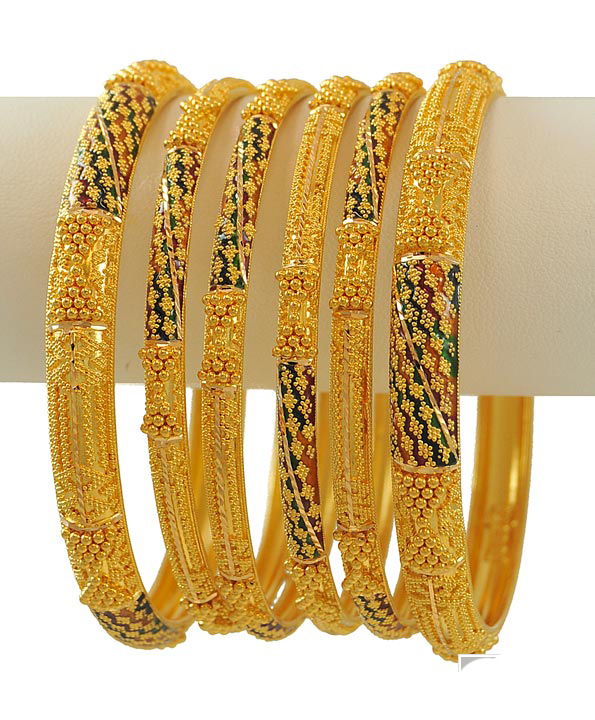 Gold Bangle Set