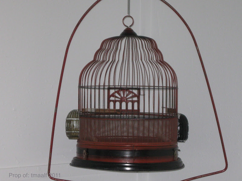 Two Men and a Little Farm VINTAGE BIRD CAGE WITH STAND