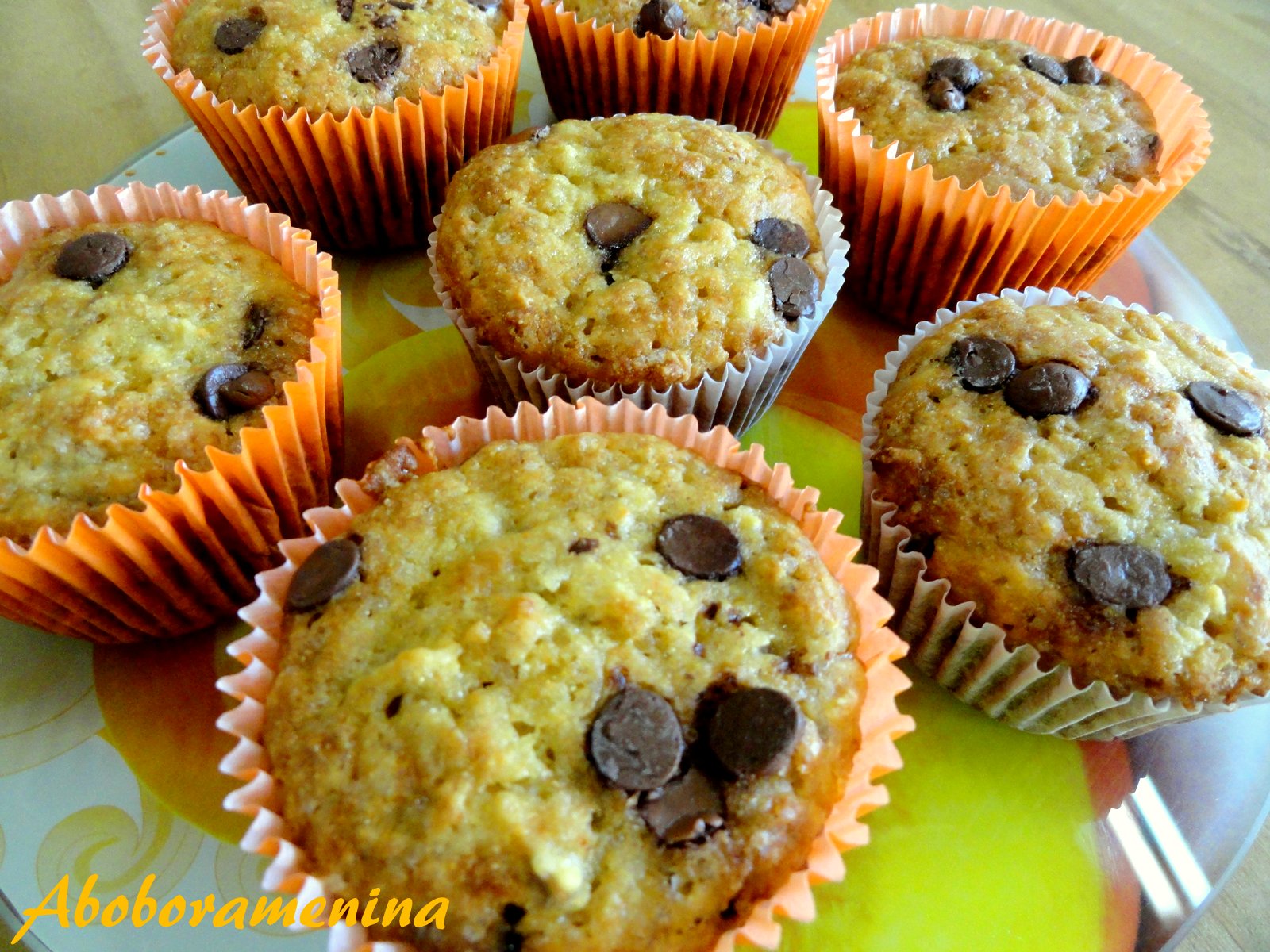 Abóbora Menina Muffins de banana e chocolate!