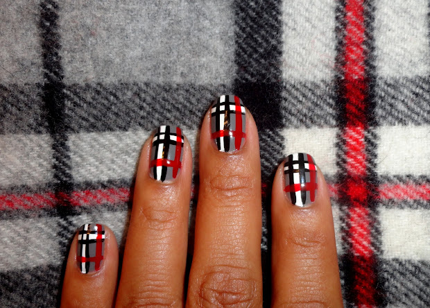 fancy schmancy nails plaid