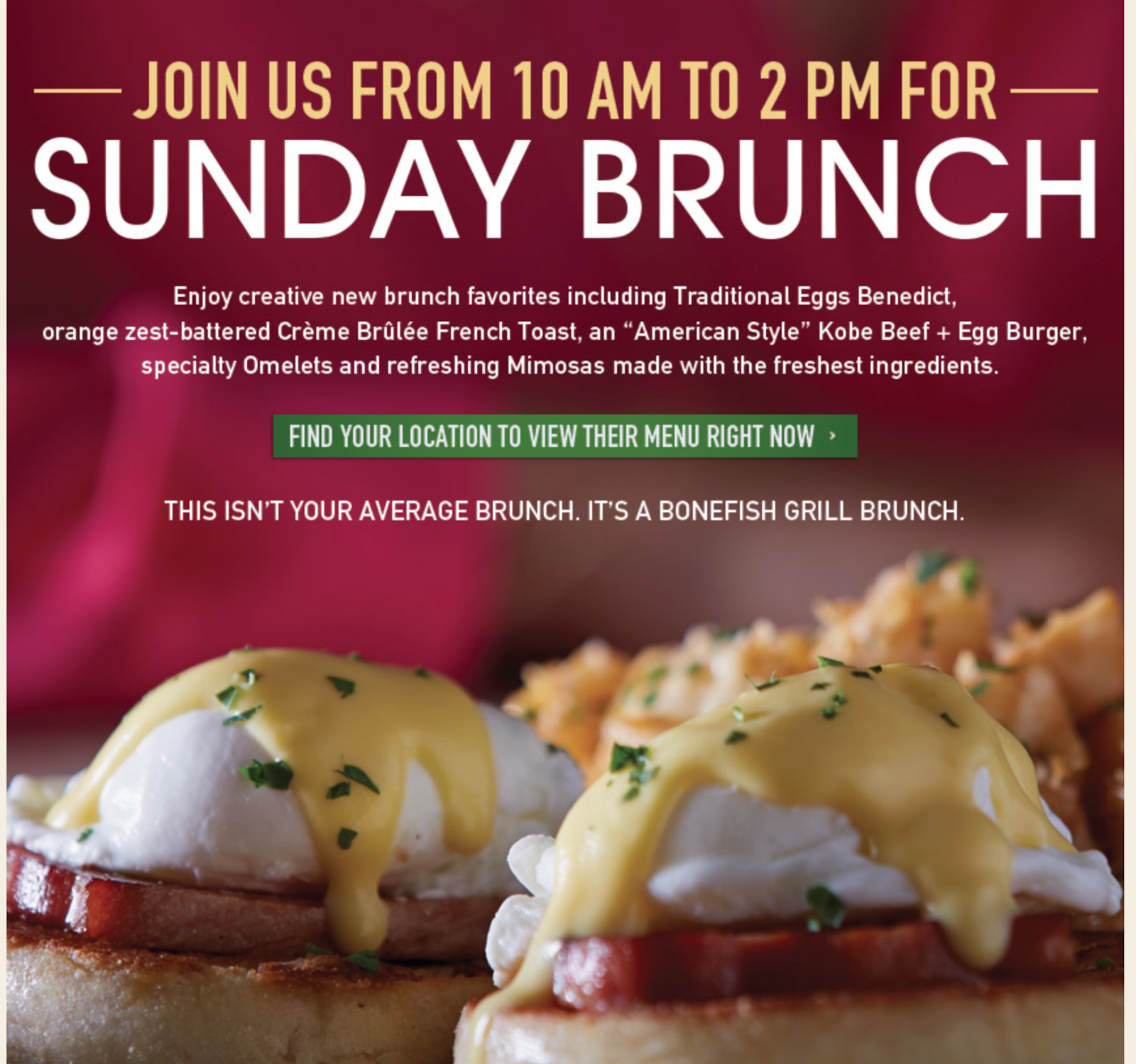 Bonefish Grill Sunday Brunch Hilton Head Island, South Carolina