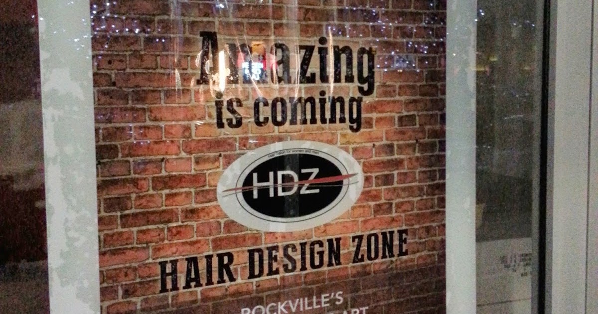 Rockville Nights Hair Design Zone posts Coming Soon signage at