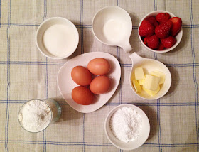 receta pastel de fresas ingredientes