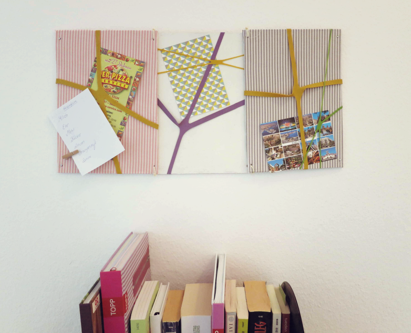 Kreative diy pinnwand selber machen: memoboard basteln Zimmerdekoration selber machen