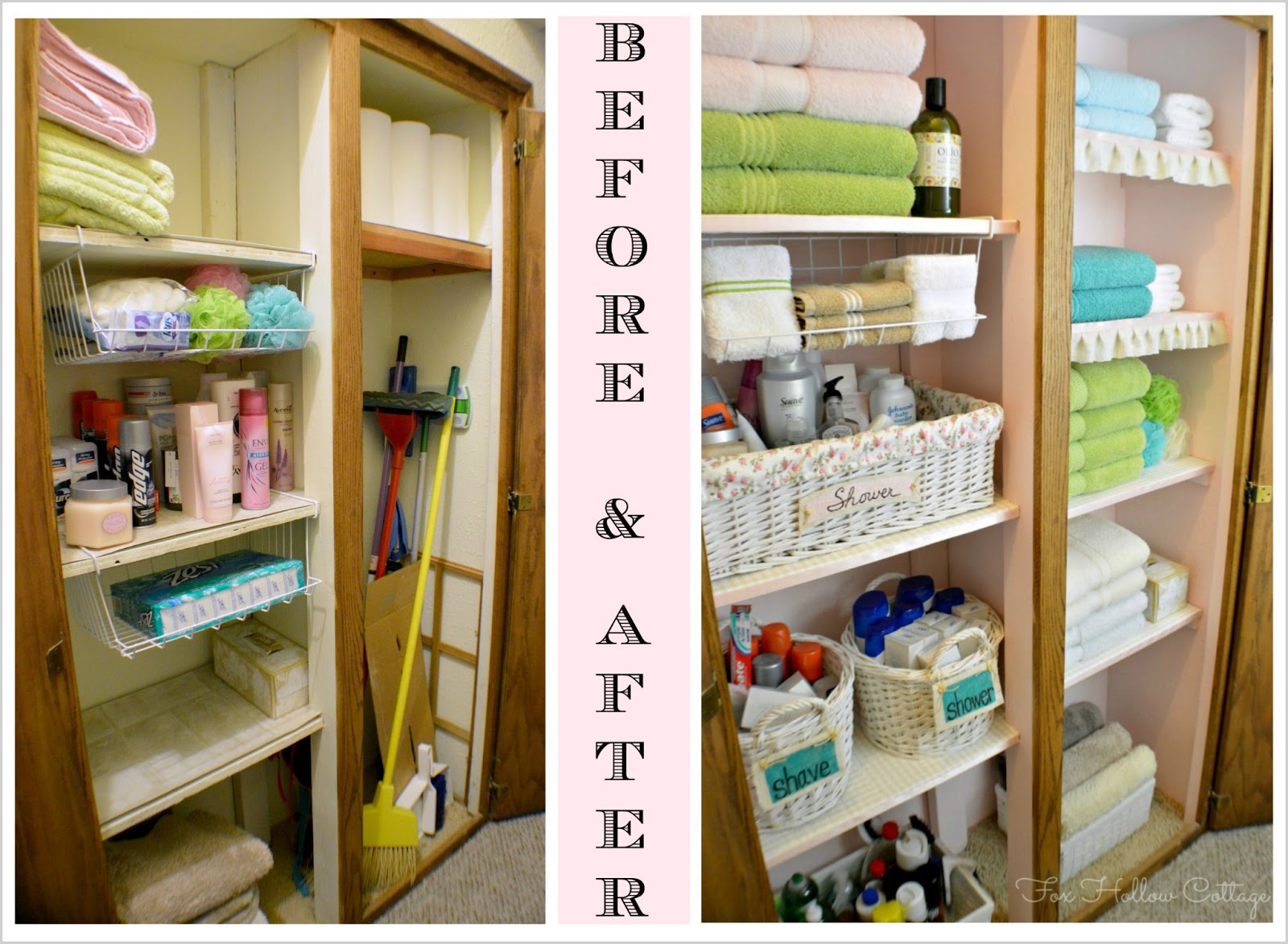 Project Linen Closet Reveal Pretty And Organized Fox Hollow Cottage