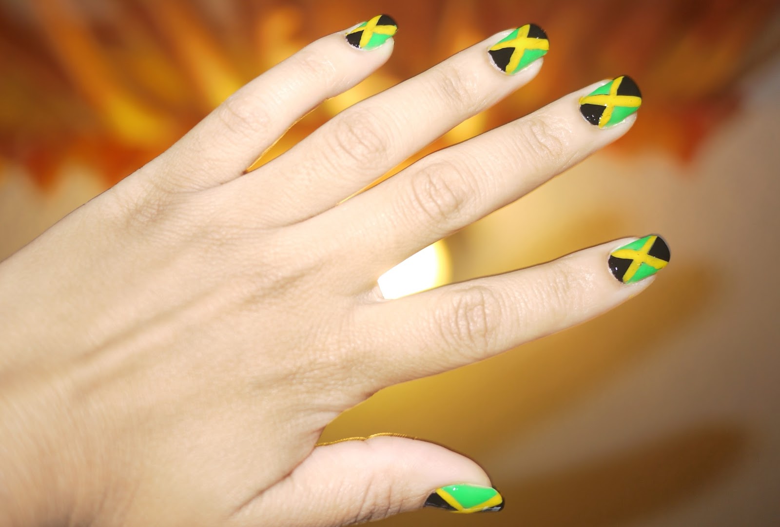 Jamaica flag nails