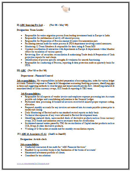 finance resume format experienced 10000 cv and resume sles with free finance resume format experienced 10000 cv and resume sles with free