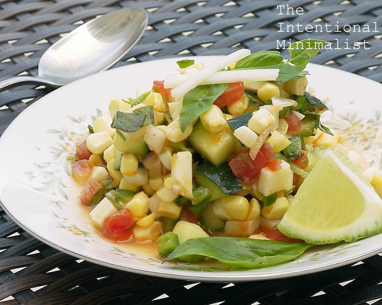 Smoked Corn, Cucumber and Tomato Salad The Intentional Minimalist