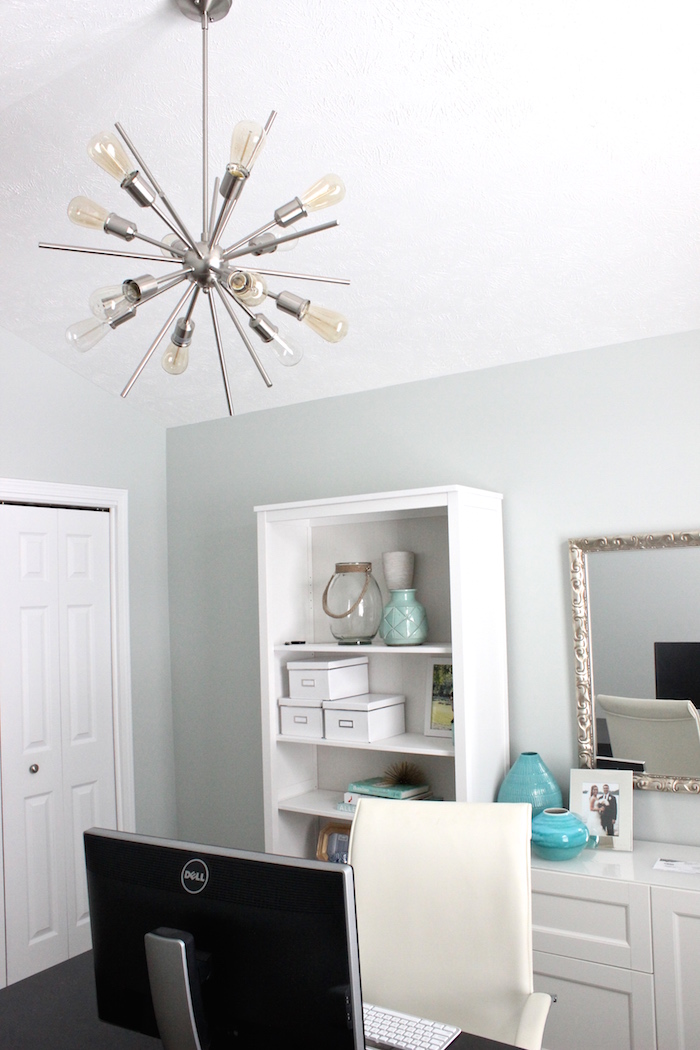 It S A Grandville Life Office Chandelier Design Board I Curly Have The Shelves In My Office Semi Styled But Plan To Organize Them A Little More And Streamline Their Look Colors Center Console Which