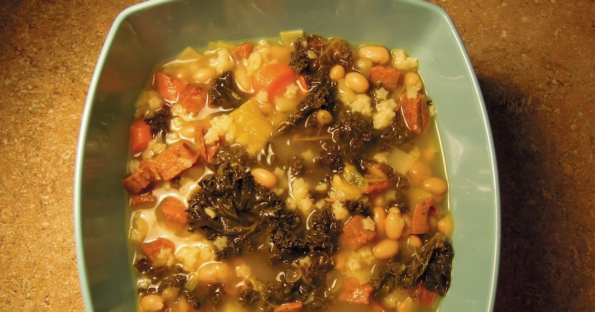 The Joyous Kitchen Andouille Sausage and White Bean Soup Soup