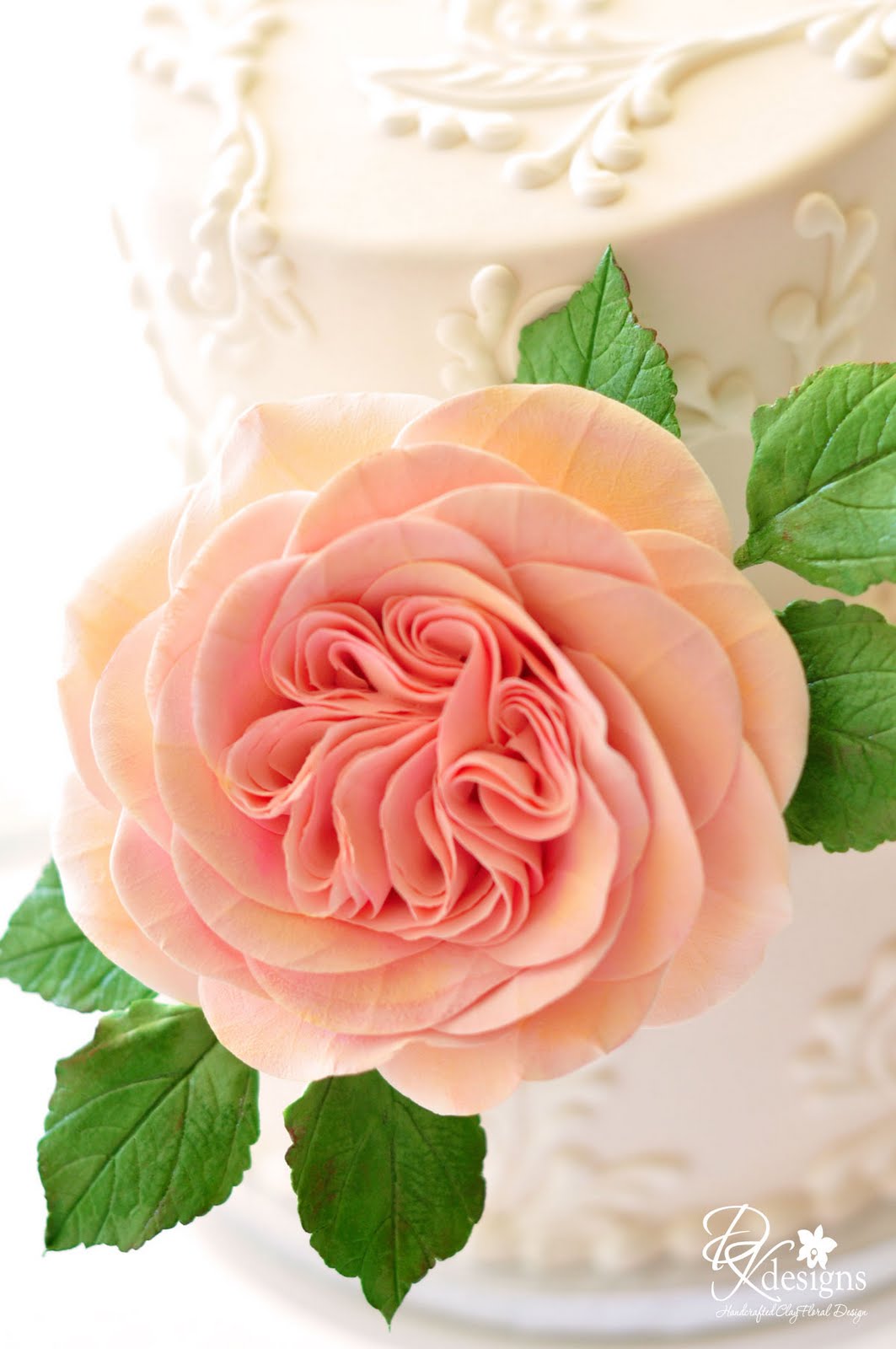 DK Designs David Austin Inspired Rose Cake Flowers